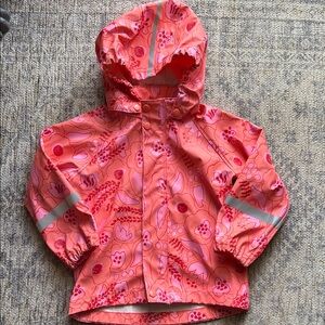 Kids Floral Raincoat - Coral Delight